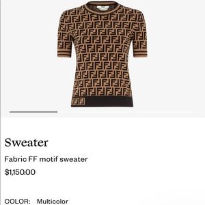 WOMENS FENDI FF MOTIF SWEATER
